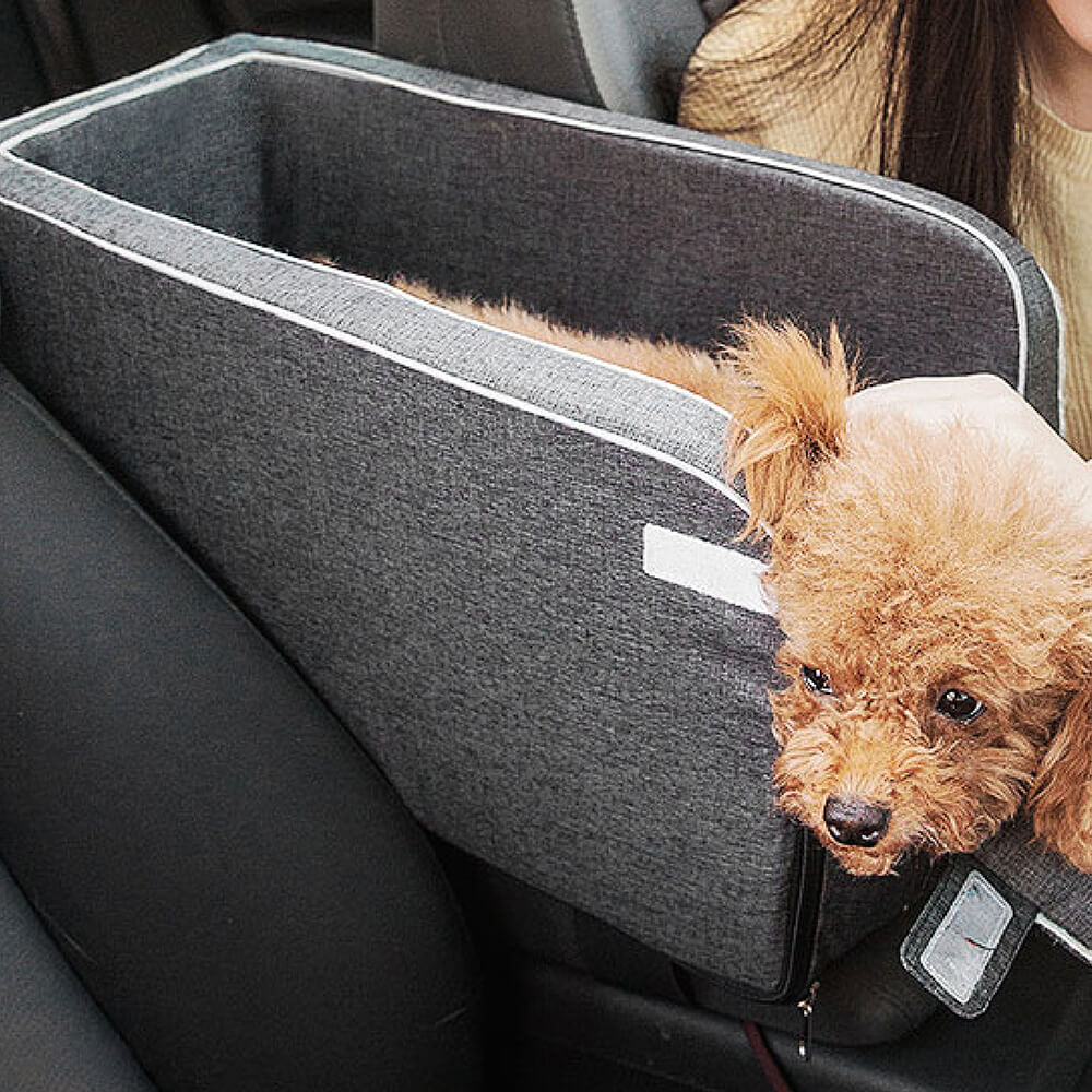 Suede Square Lookout Console Pet Car Seat