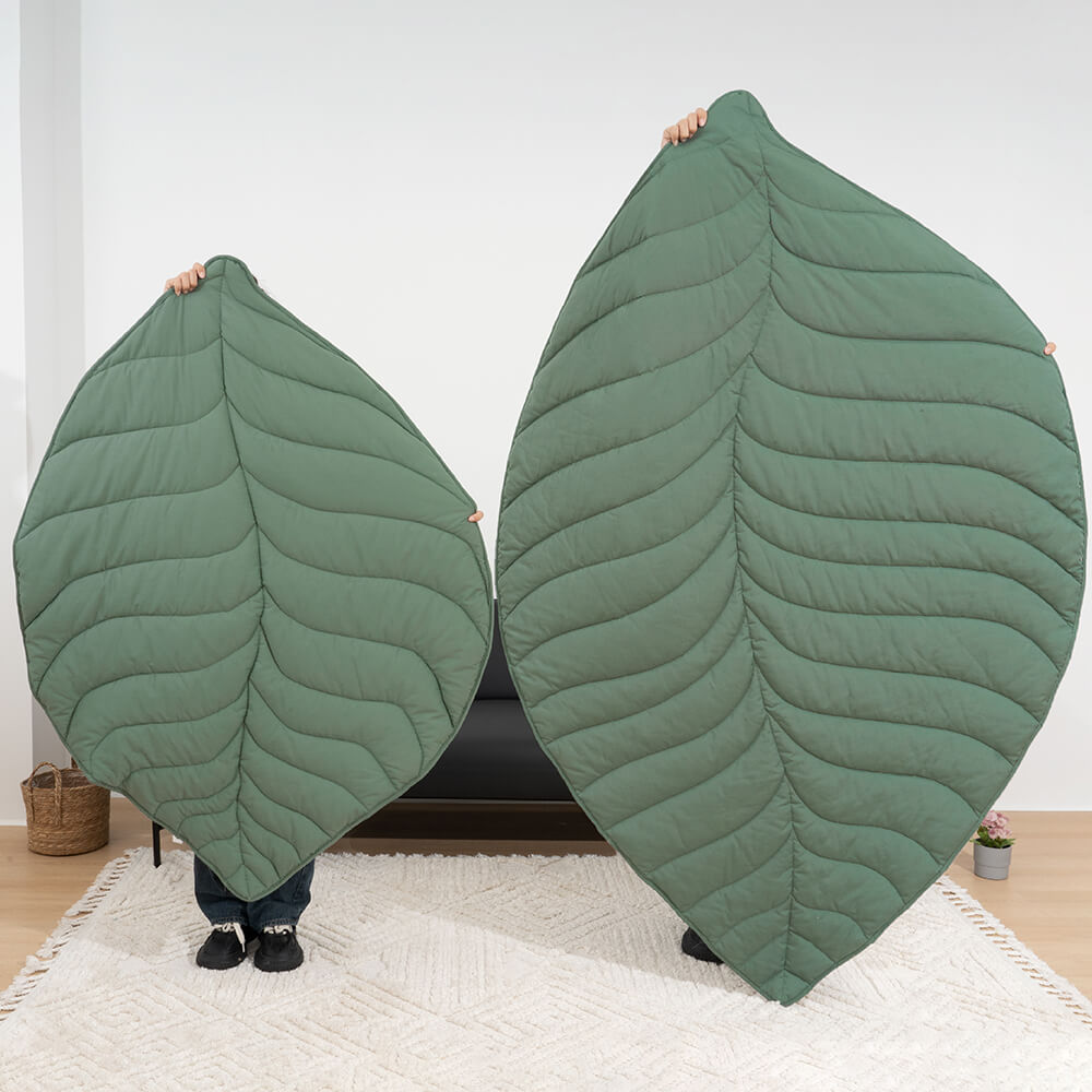 Super Large High Quality Leaf Shape Human Mat Dog Blanket