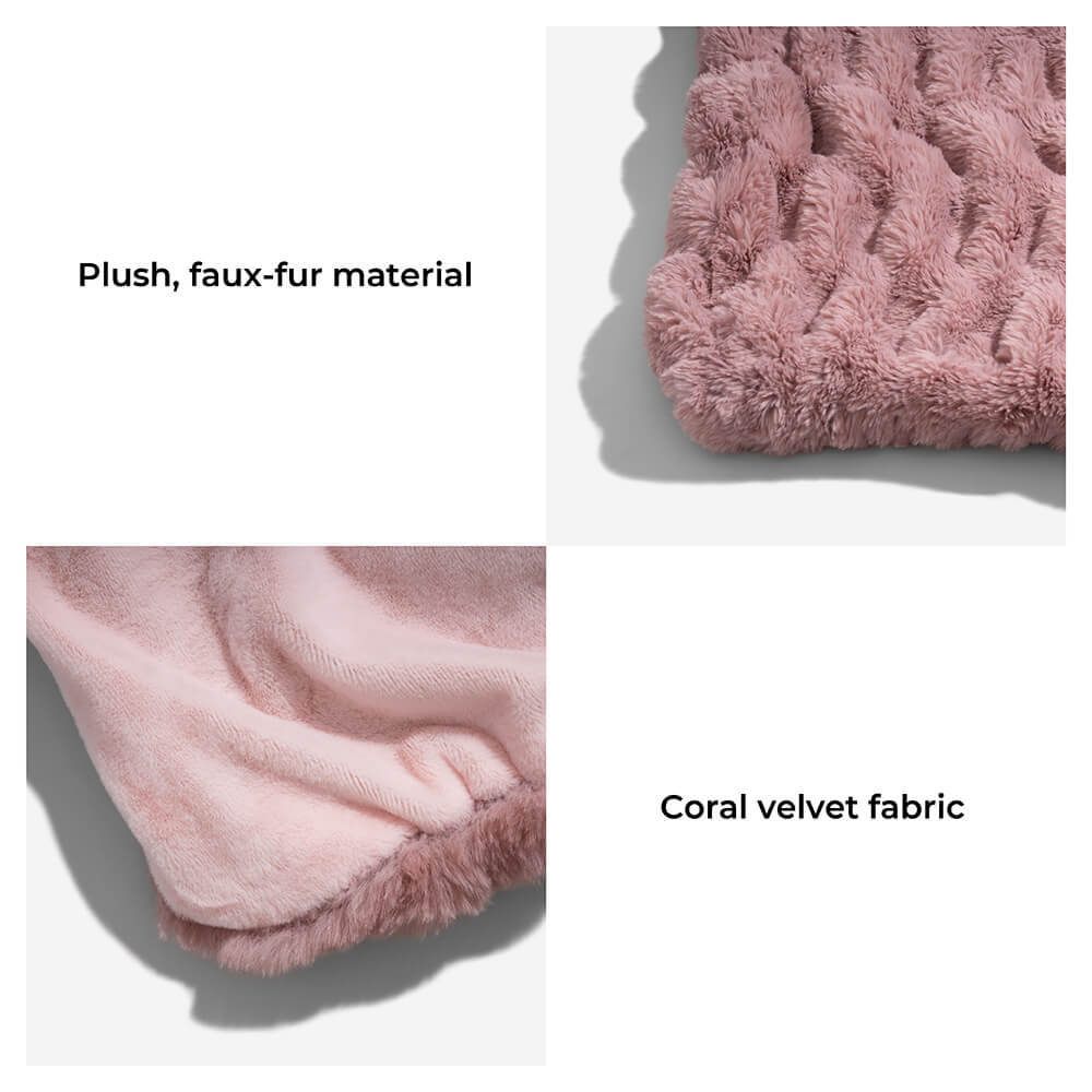 Super Soft Faux Fur & Velvet Throw Blanket