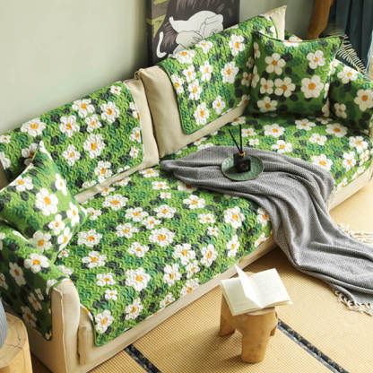 Super Soft Floral Anti-scratch Furniture Protector Sofa Cover