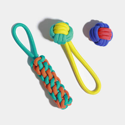 Knots Rope Dog Toy Set - Colour Clash