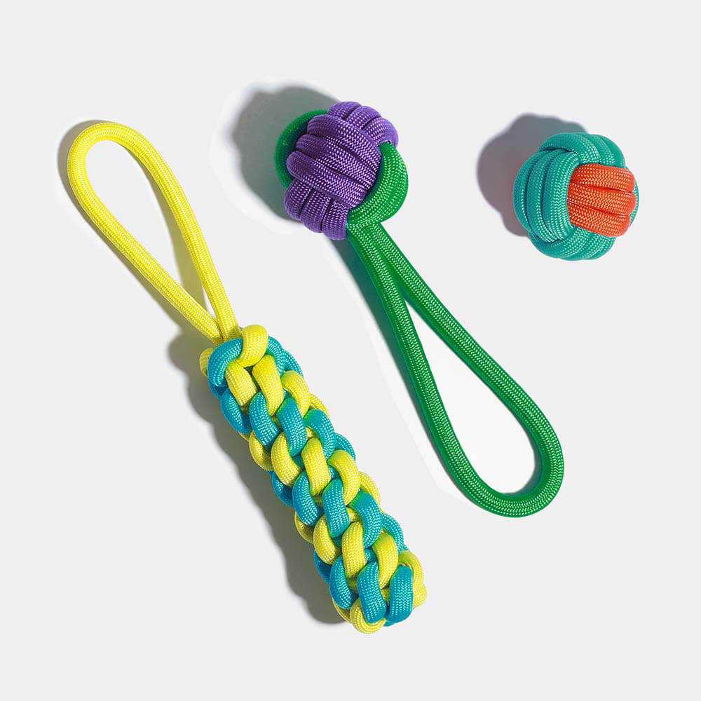 Knots Rope Dog Toy Set - Colour Clash