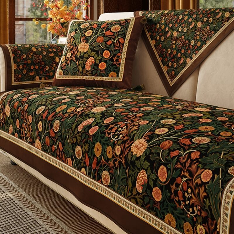 Garden Vintage Luxury Furniture Protector Non-Slip Sofa Cover