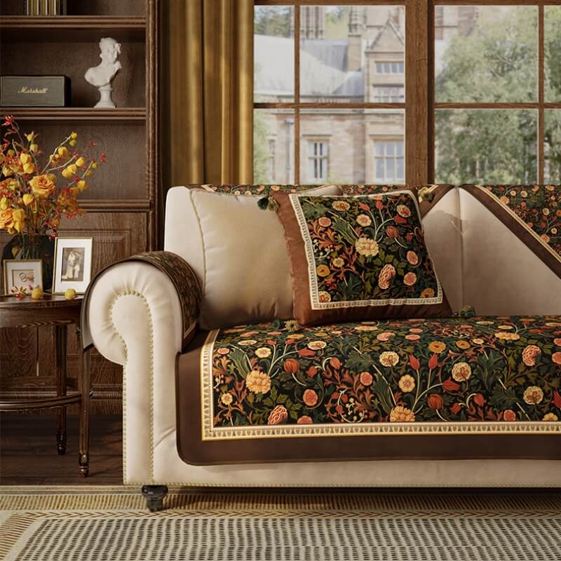 Garden Vintage Luxury Furniture Protector Non-Slip Sofa Cover