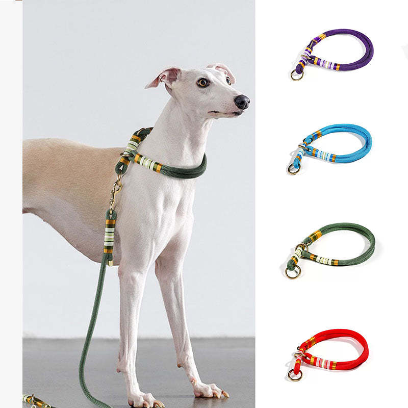 Hand-knitted Rope Dog Training Walking Collar
