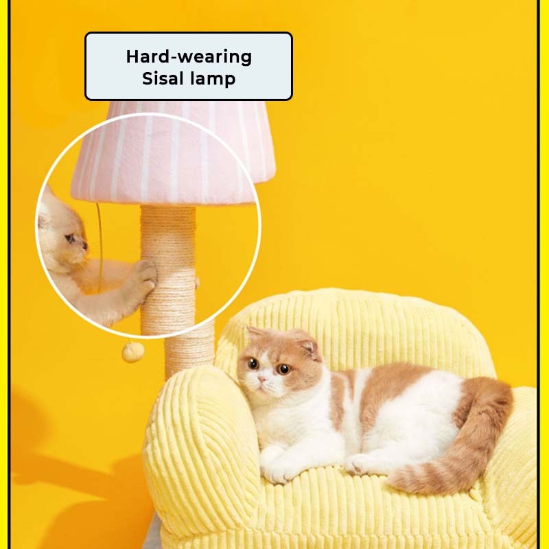 Multifunctional Cute Living Room Cat Bed Cat Scratcher Lamp