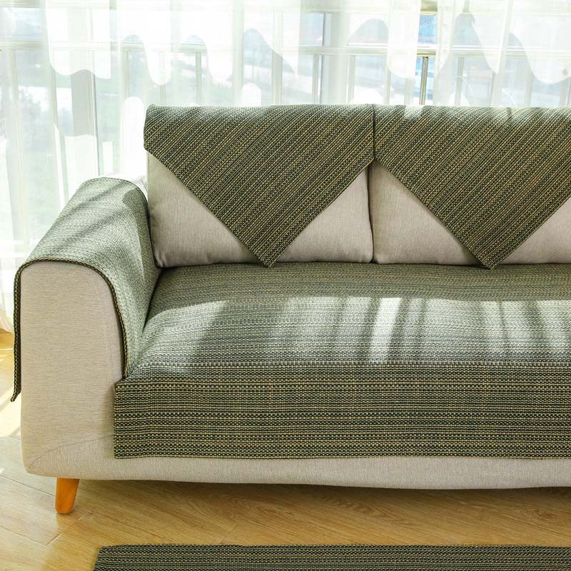 Nature Linen Handwoven Non-Slip Sofa Cover