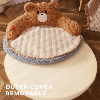 Sleeping Guardian Bear Pet Cushion Cuddle Bed