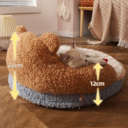 Sleeping Guardian Bear Pet Cushion Cuddle Bed