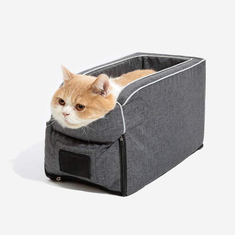 Suede Square Lookout Console Pet Car Seat