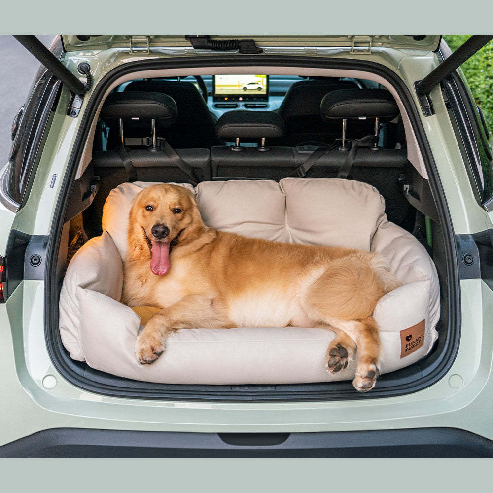 Travel Bolster Safety Medium Large Dog Car Back Seat BedFunnyFuzzyUK