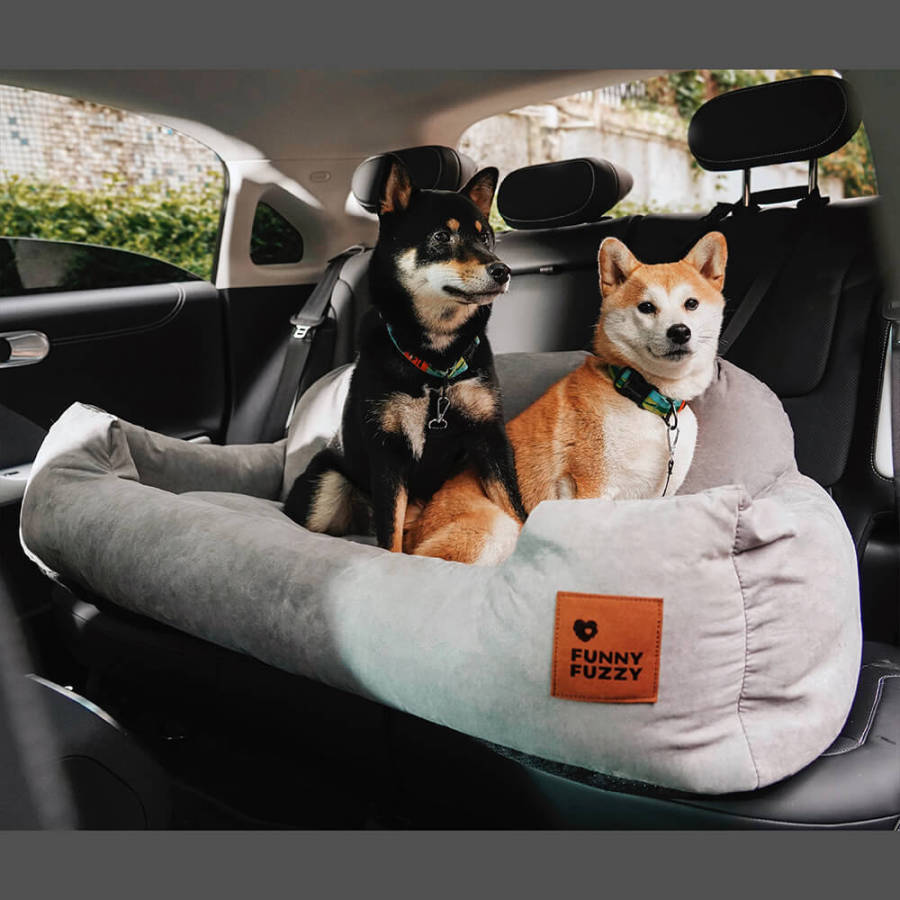 Travel Bolster Safety Medium Large Dog Car Back Seat BedFunnyFuzzyUK