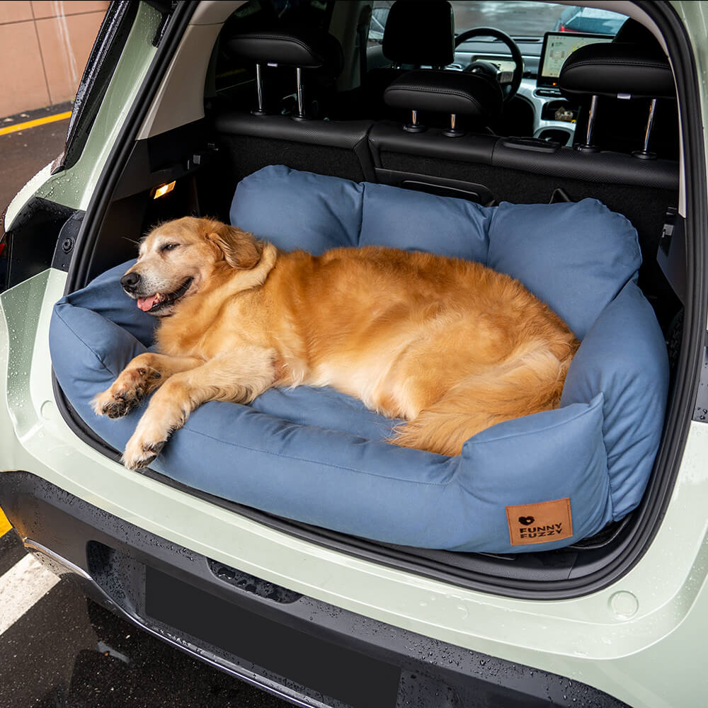 Travel Bolster Safety Medium Large Dog Car Back Seat Bed