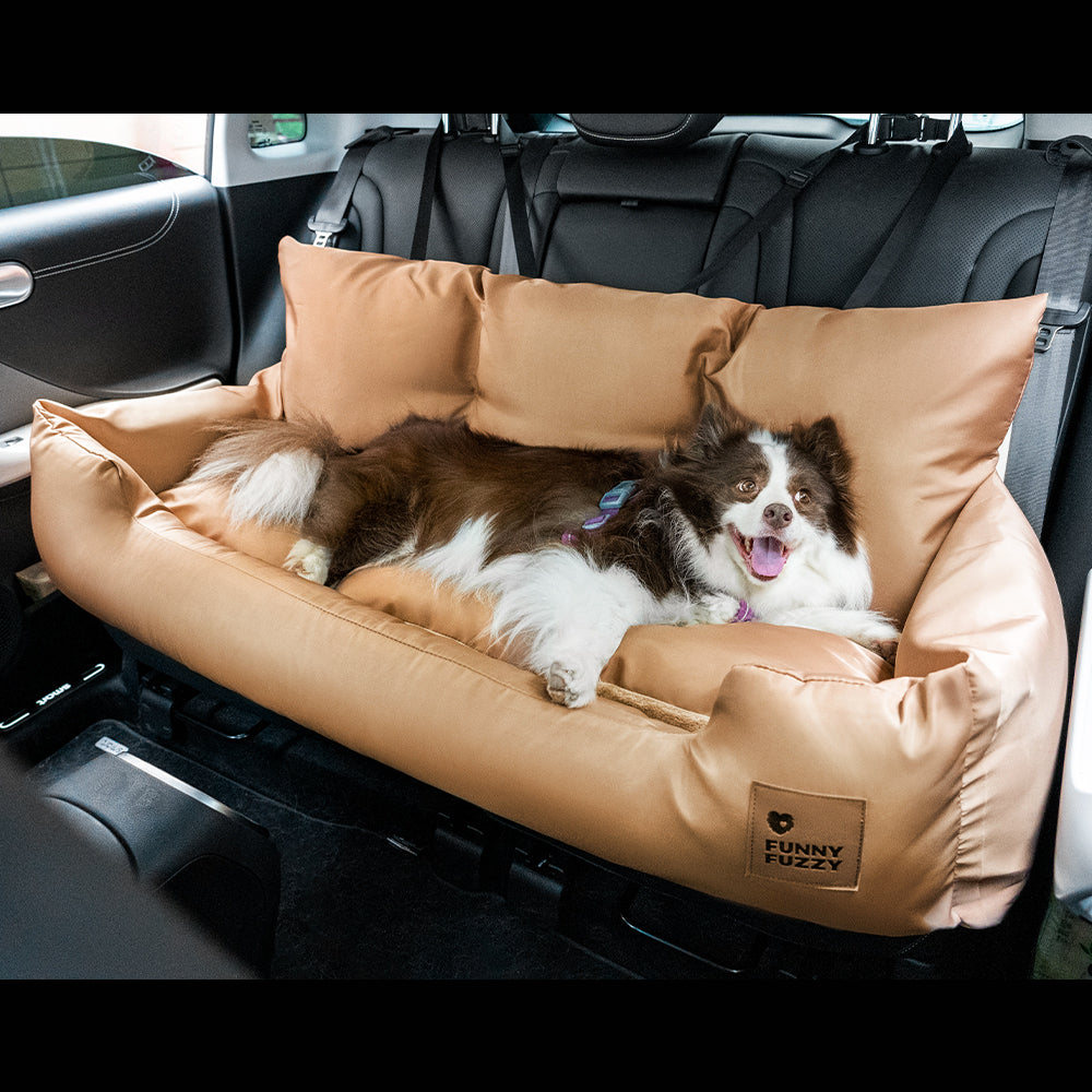 Traversin de voyage de sécurité pour chien de taille moyenne et grande  taille, lit de siège arrière de voiture-FunnyFuzzyUK