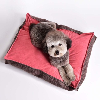 Vintage Clashing Colours Square Dog Cushion Bed Sleeping Mat