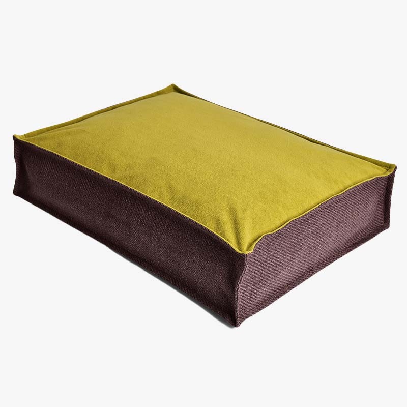 Vintage Clashing Colours Square Dog Cushion Bed Sleeping Mat