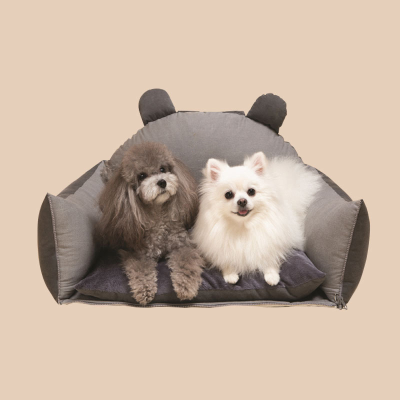 Bear Ears Pet Car Safety Bed Multifunctional Dog Car Seat Bed