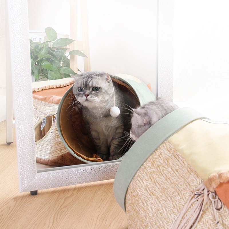 Collapsible Cat Play Tunnel Bed