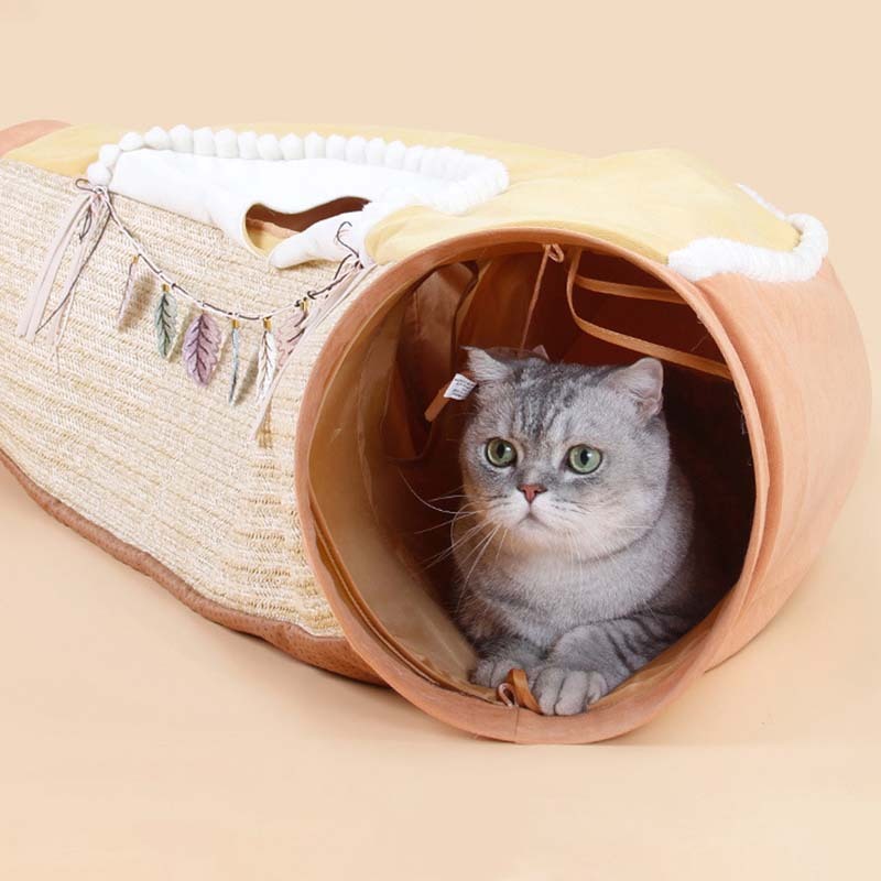 Collapsible Cat Play Tunnel Bed
