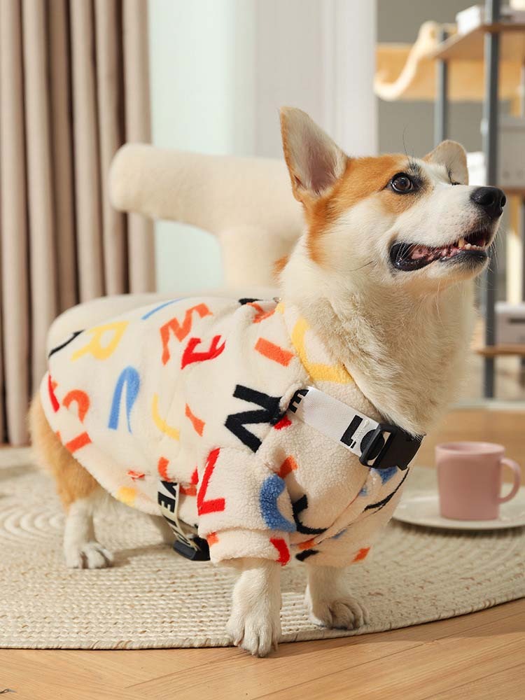 Colourful Monogrammed Anti-shedding Dog Coat