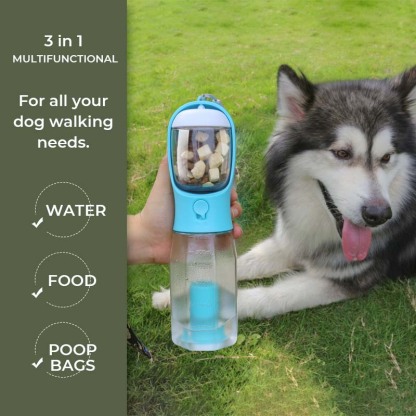 3 in 1 Multifunctional Portable Dog Walking Water Bottle