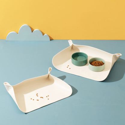 Pet Spill-proof Place Mats Waterproof & Greaseproof Bowl Mat