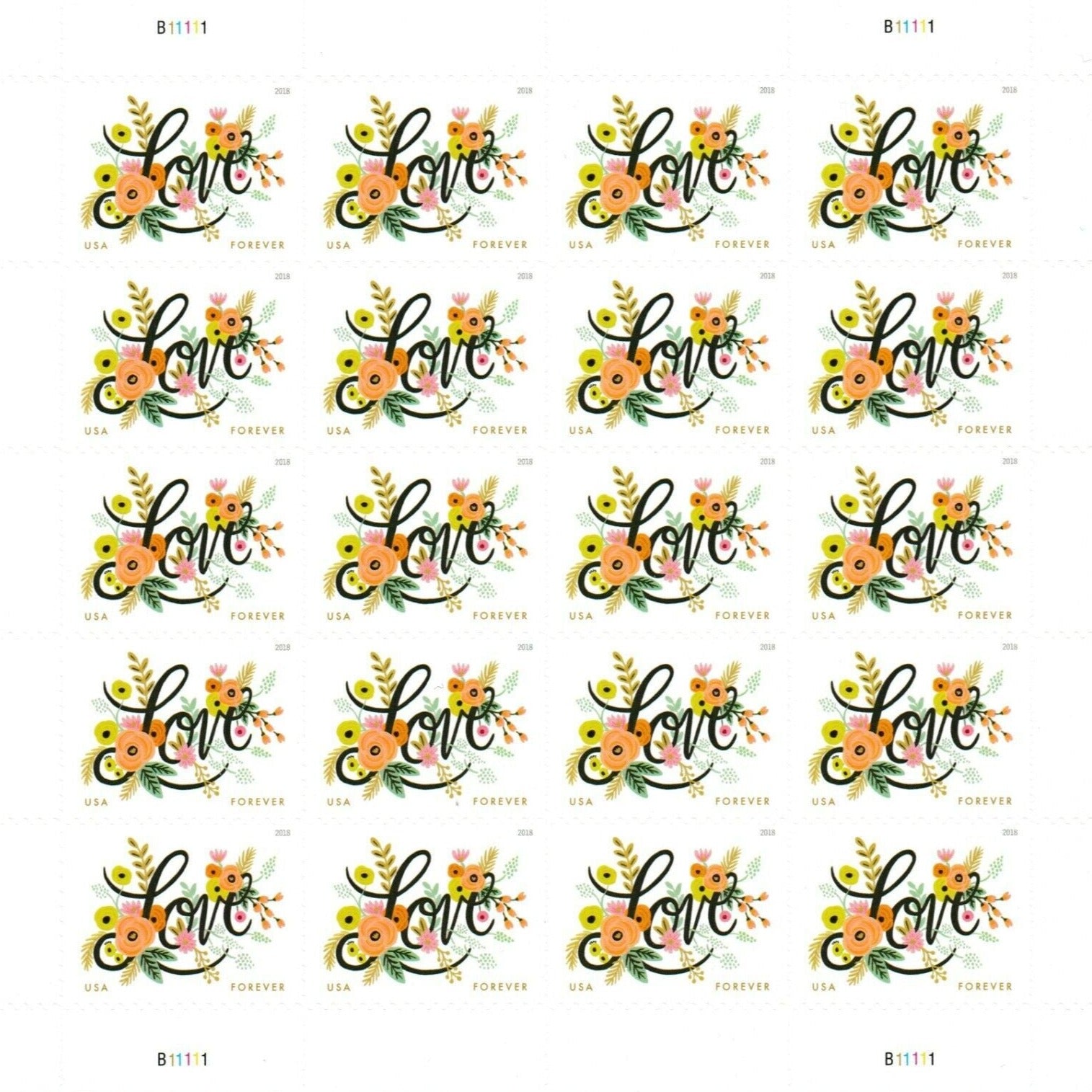 Love Flourishes Forever First Class Postage Stamps | Legal Stamp Prices