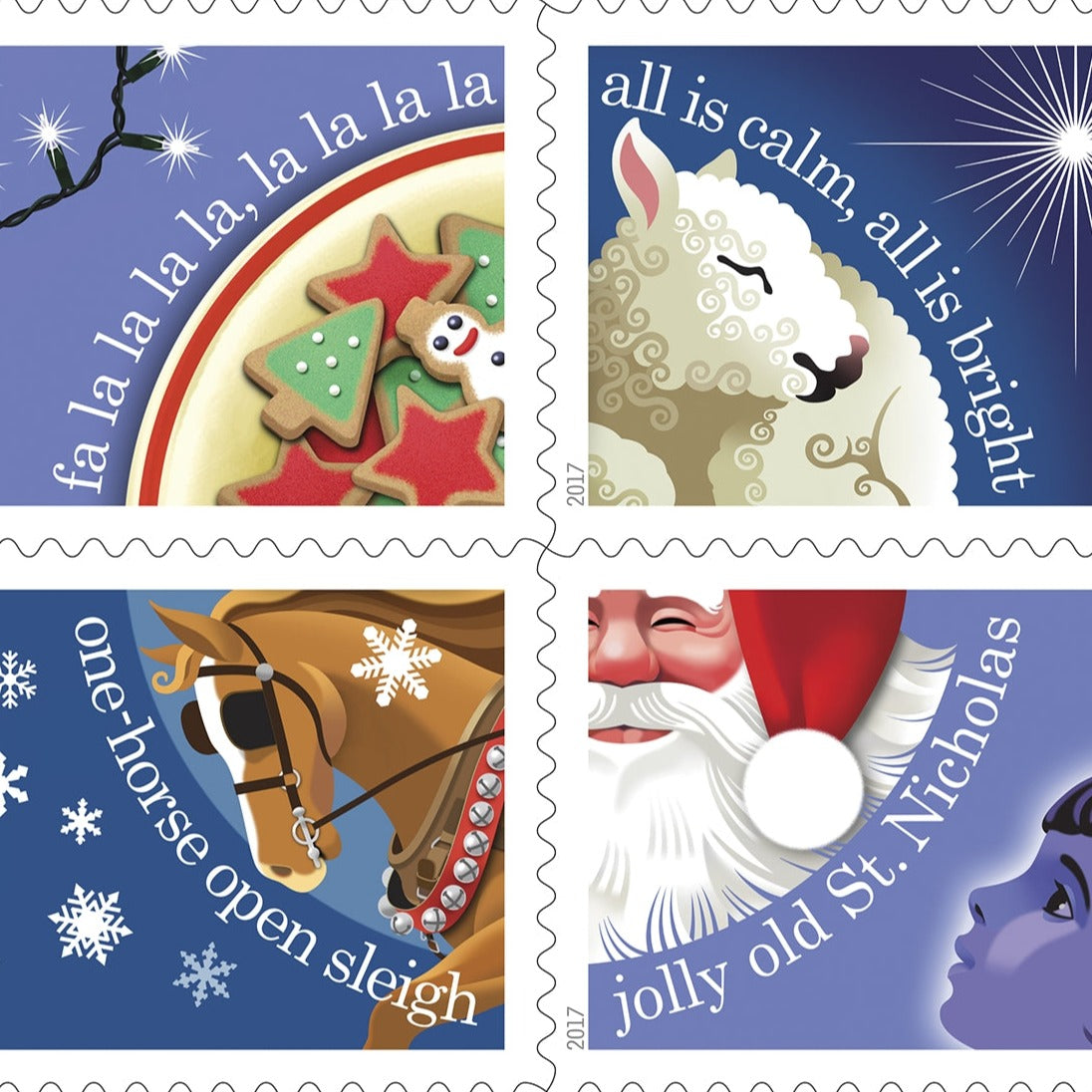 2017 Dedicate Christmas Carols Forever First Class Postage Stamps