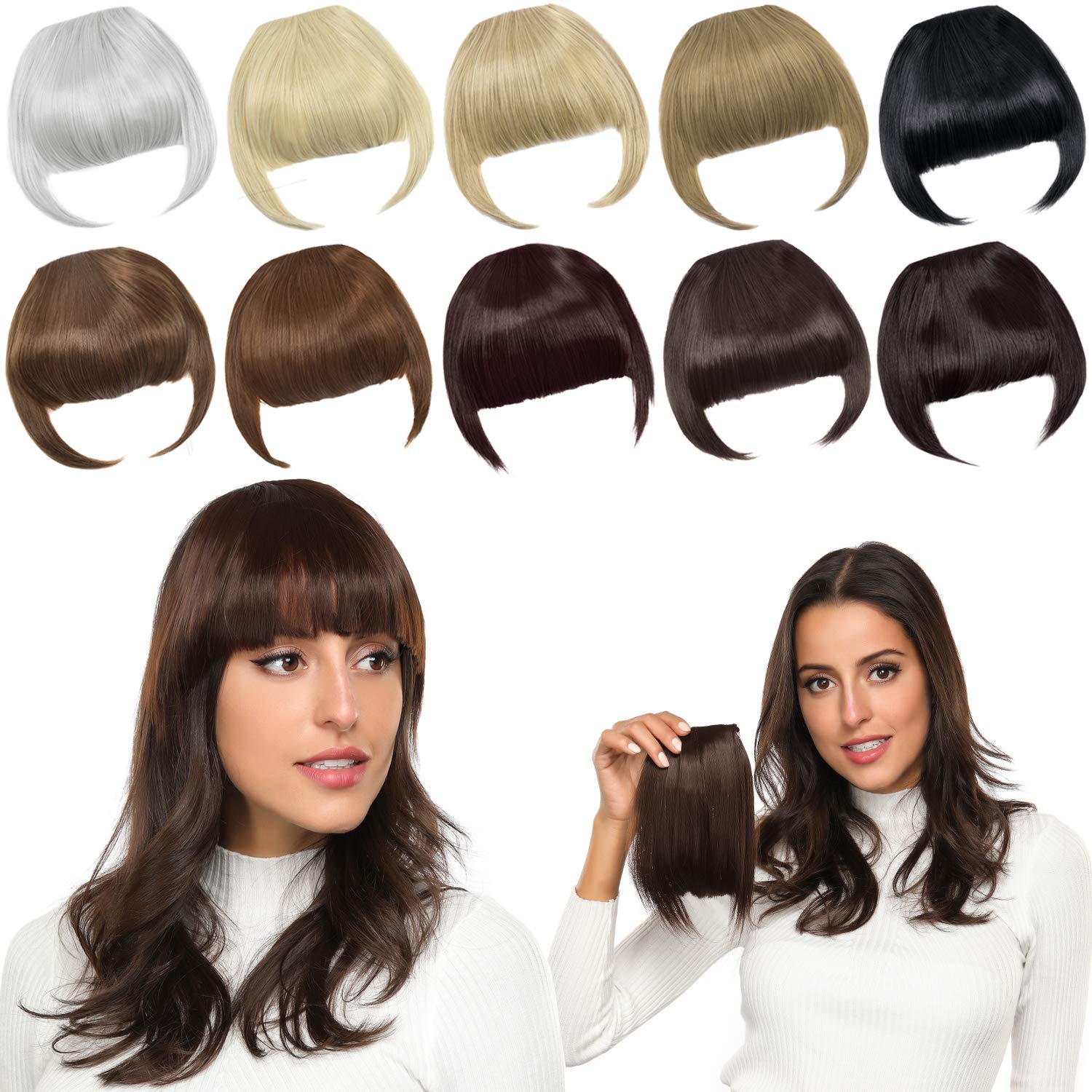 HOT SALE🔥 45% OFF| Seamless 3D Clip-In Bangs Hair Extensions