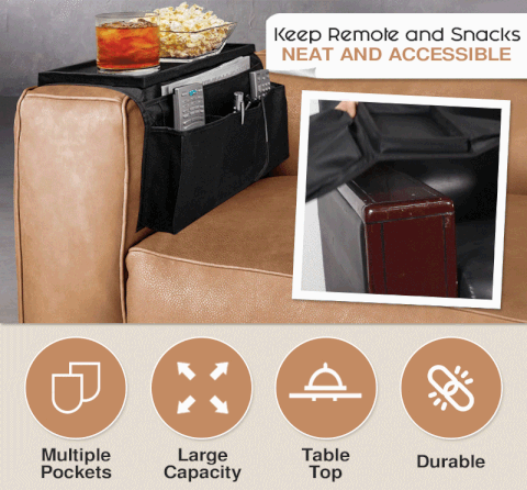 🔥LAST DAY 49% OFF 🔥🎁Sofa Armrest Tray With Organiser