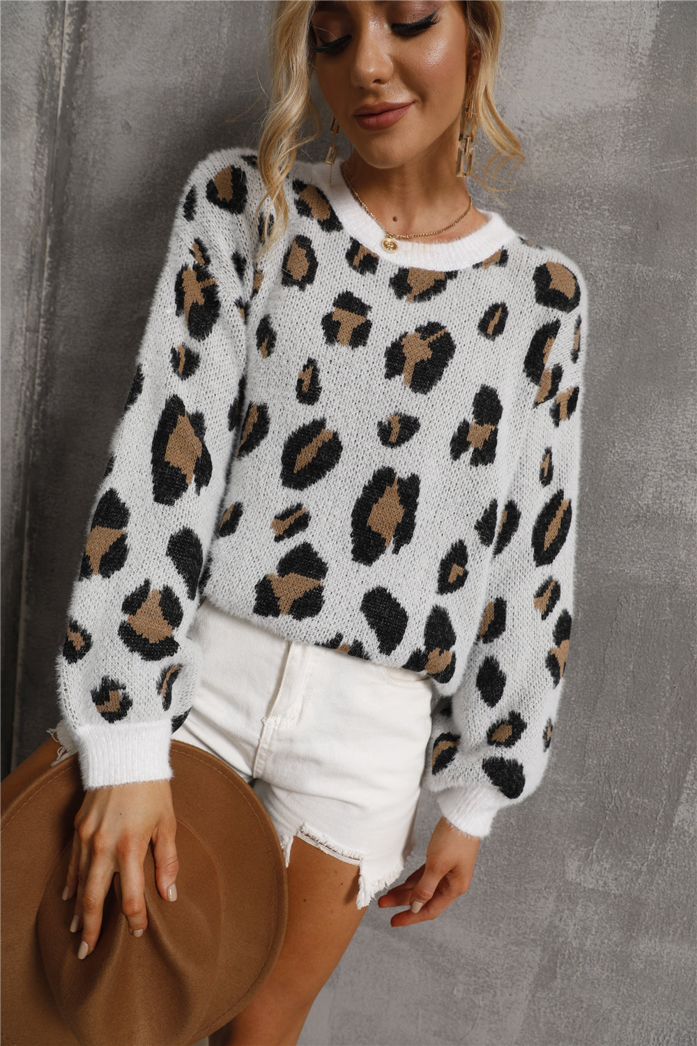 Large Size Leopard Sweater