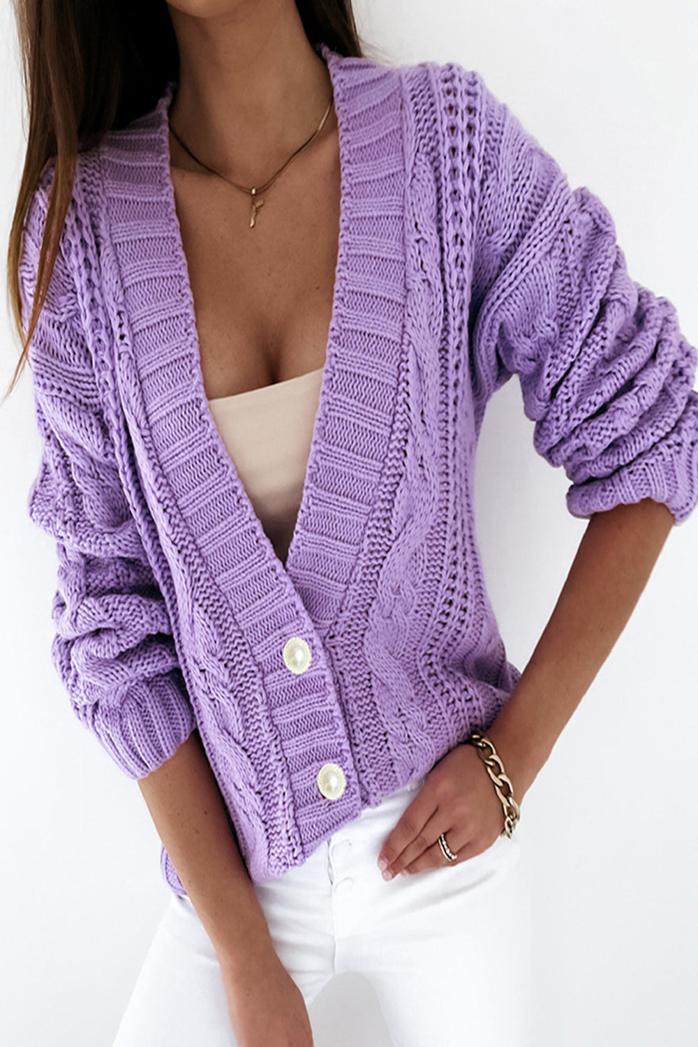 Twisted Button Cardigan