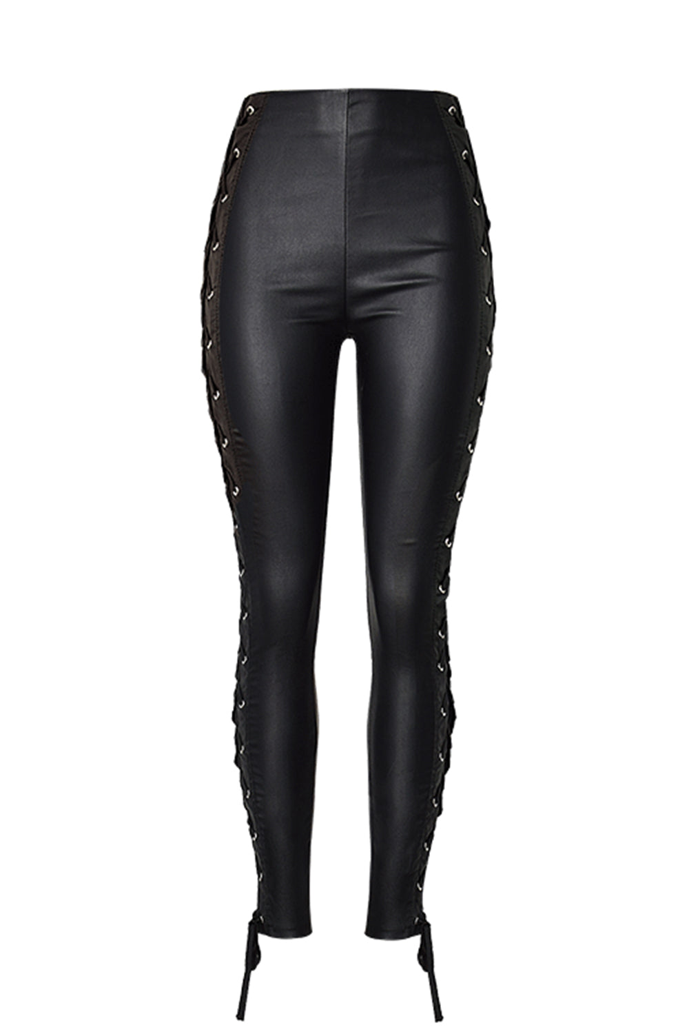 Side Band Leather Pants