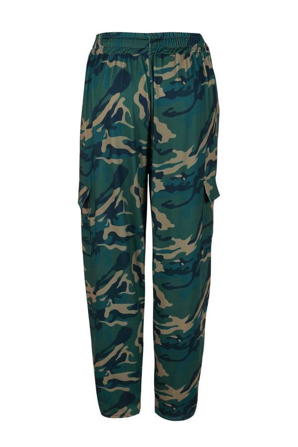 Camouflage Drawstring Cargo Pants Pants 5201904110331 L yellowgreen 