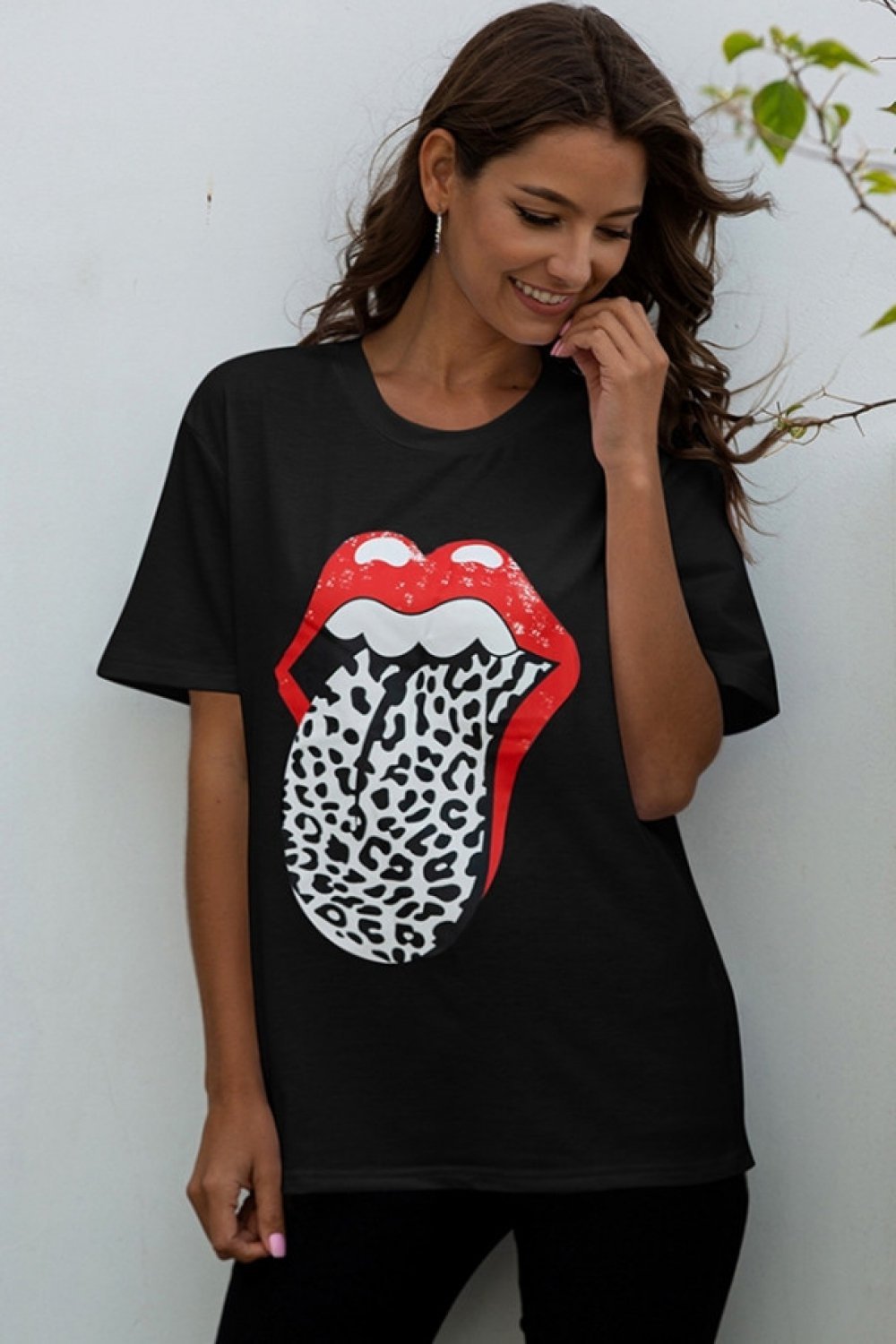 Large Tongue Leopard T-shirt - Pavacat