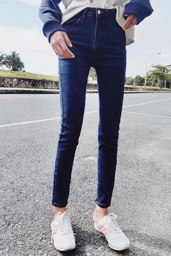 Leisure High-waisted Skinny Jeans Jeans 5201902191238 L blue 