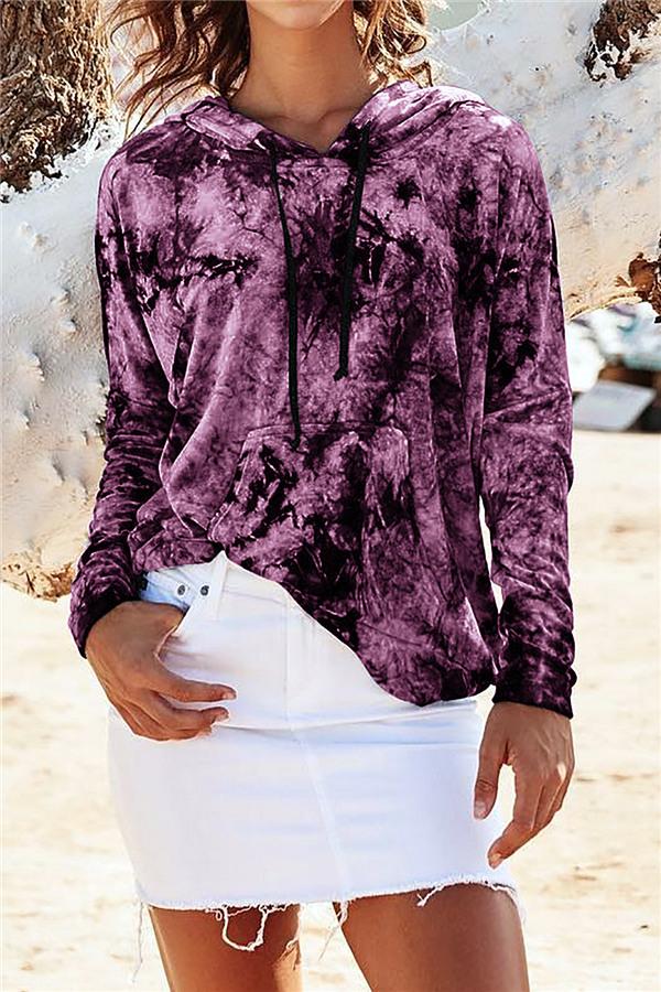Streetwear Drawstring Pockets Hoodie Hoodies 5201812281308 L purple 
