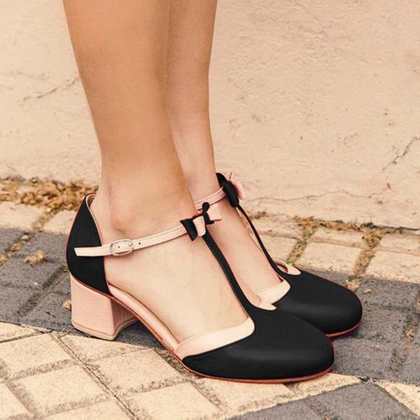Summer Casual Chunky Heel Buckle Sandals - Pavacat