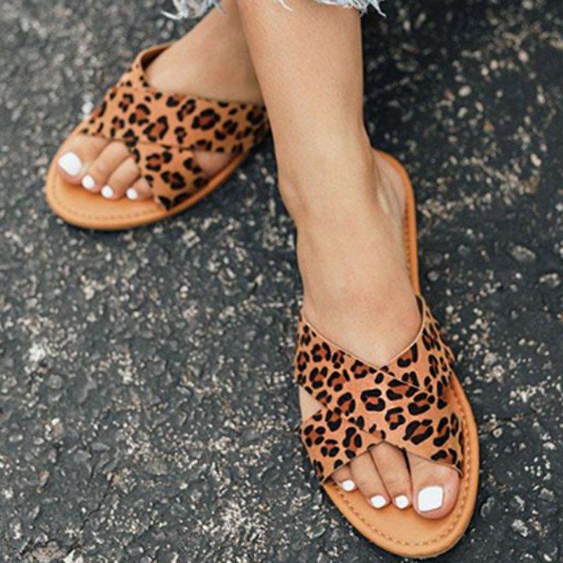 Summer Pu Open Toe Slippers Simple Slide Shoes - Pavacat
