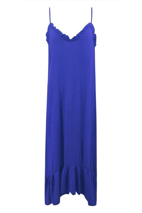Suspender Sleeveless Dress Dress 5201905080500 blue L 