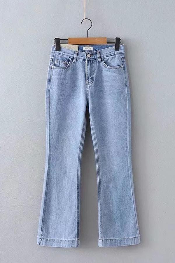 Vintage Zipper Fly Flare Jeans Jeans 5201902191238 L lightblue 