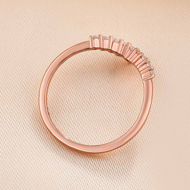 Flash top Stacker in Rose Gold