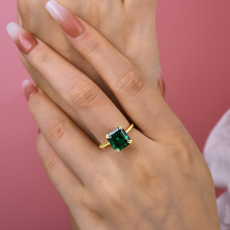 Rectangle Emerald Ring, 1 Carat Emerald Ring, 14k Gold Emerald Diamond Ring,  Emerald Jewelry, Real Emerald Ring for Women, Halo Emerald Ring - Etsy  Norway