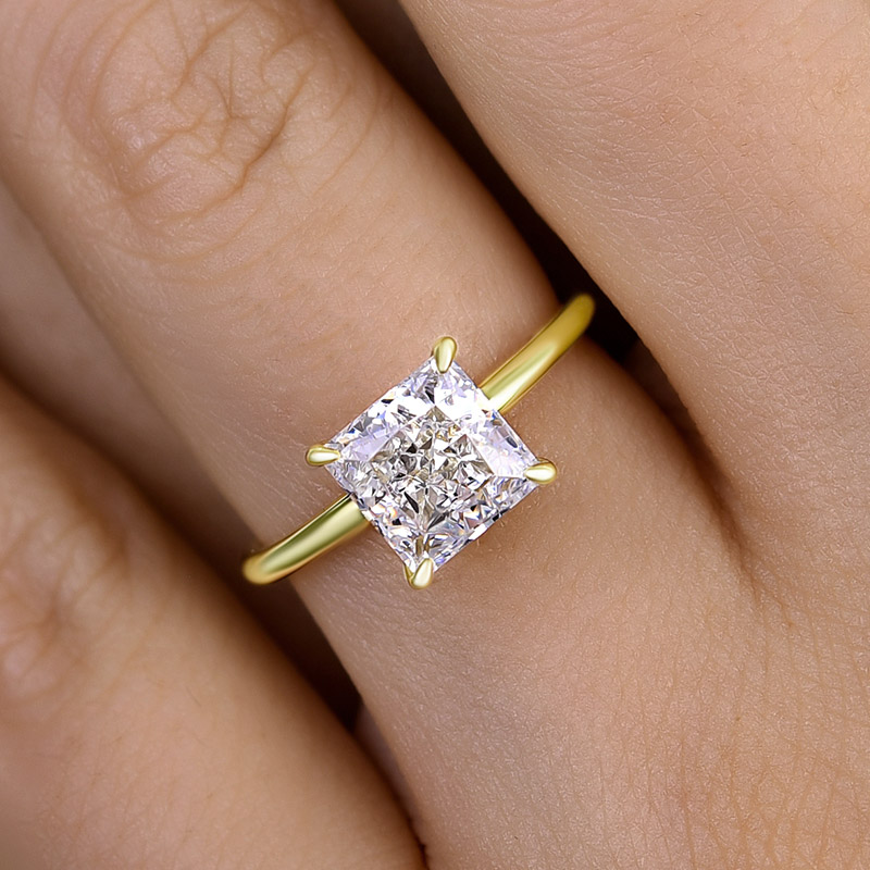 Princess Cut Solitaire Diamond Engagement Ring — Ouros Jewels