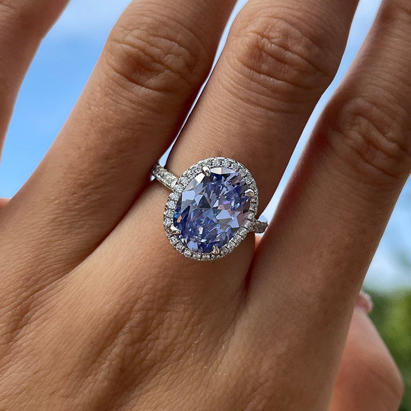 Round Blue Sapphire & Engagement Ring | Berlinger Jewelry