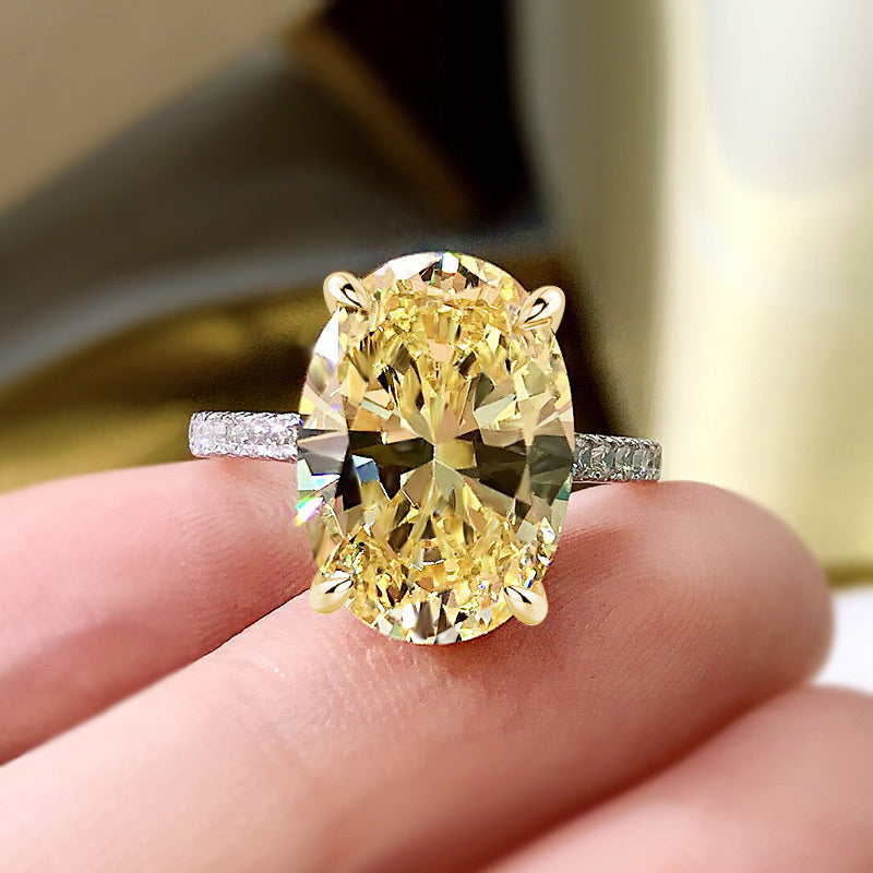 Chandelier Yellow Sapphire Ring - Engagement Ring