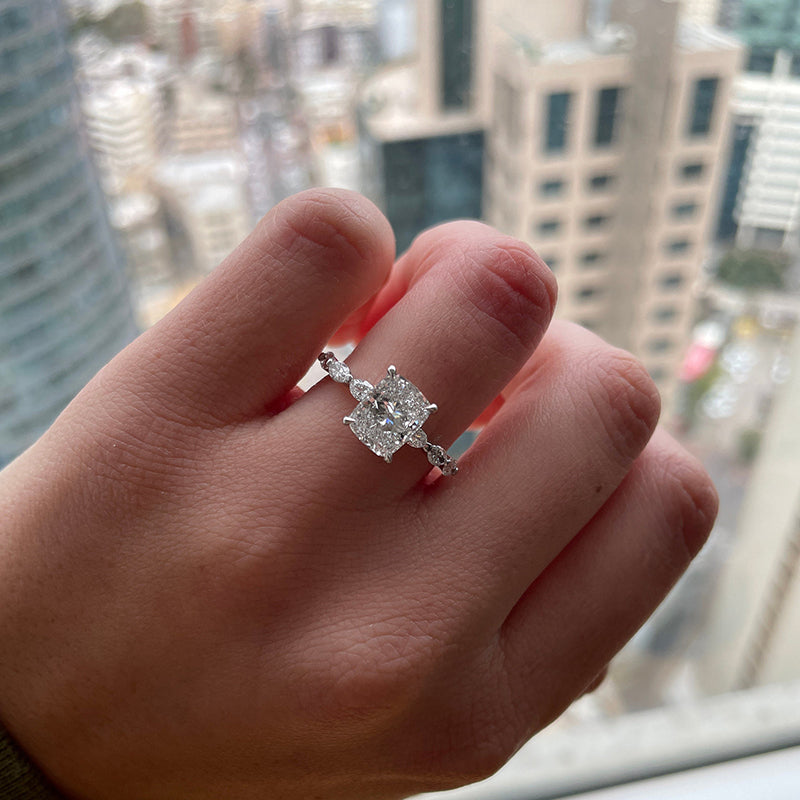 Silver engagement clearance rings