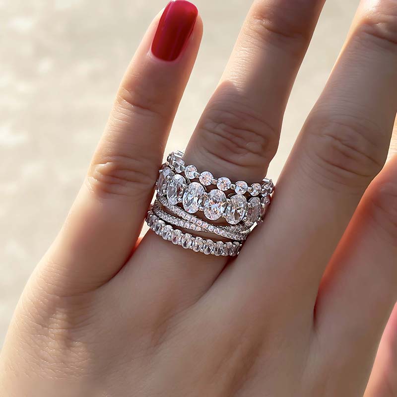 Stackable wedding bands hot sale for women