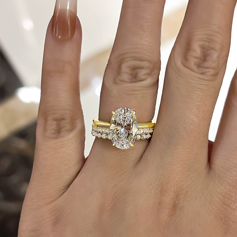 Yellow gold clearance solitaire wedding set