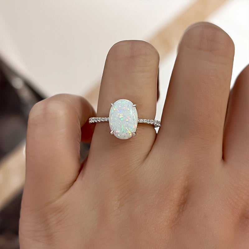 Buy Opal Silver Ring 925 Sterling Silver Ring Opal Cabochon Ring Multi Fire  Big Gemstone Beautiful Ring for Men Solid Silver Ring Online in India -  Etsy | Big gemstone, Silver rings